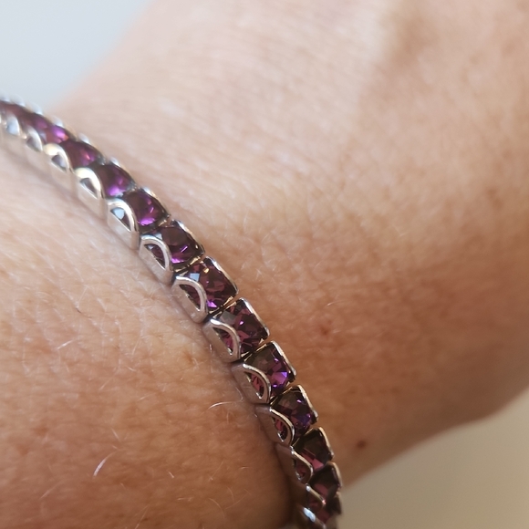Touchstone Crystal Birthstone Bracelet - Amethyst Crystal - Picture 2 of 5